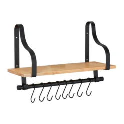 Étagère Murale Cuisine Avec Crochets