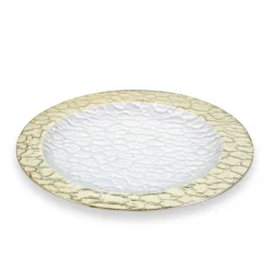 Plat De Service Avec Bord Doré