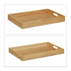 Plateau De Service Bambou Lot De 2 Bois -Le Coin Cuisine 0f55ac63a22c45e894196102f4c7d630