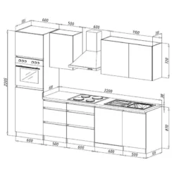 Cuisine équipée Melano II (9 éléments) -Le Coin Cuisine 1000269063 230609 500 SKETCH DETAILS P000000001000269063 sketch