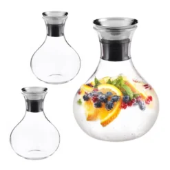 Carafe En Verre, 1,5 L En Lot De 3