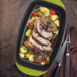 Plat à Four Vert Avec Couvercle En Verre -Le Coin Cuisine 27ad3c42403e46699ed99ccce0191e4b