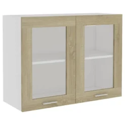 VIDAXL Armoire En Verre Suspendue -Le Coin Cuisine 332be15e1a574d9aa9489e17090d1b9c