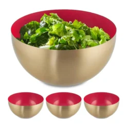 Saladier Vert-doré En Lot De 4 -Le Coin Cuisine 37b4f35092864800baa3ddd73ee89c8e