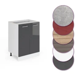 Meuble Bas R-Line 60cm Anthracite -Le Coin Cuisine 3bdbe494ab28466089115ccd1c1a4117