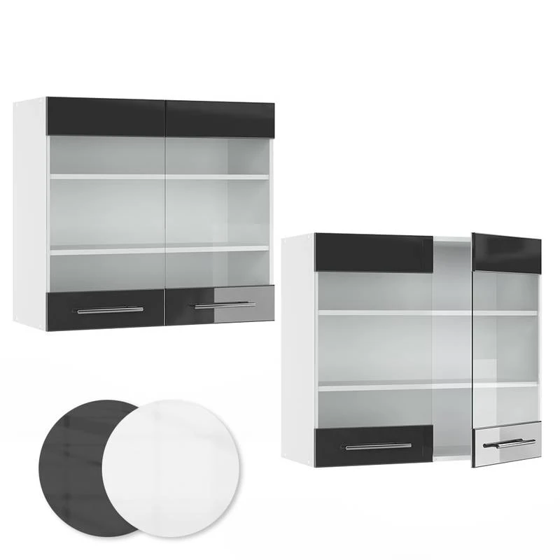 Meuble Haut Vitré Fame Blanc 7 Meuble Haut Vitré Fame Blanc – Image 7