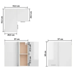 VIDAXL Armoire D'angle Suspendue -Le Coin Cuisine 446833e40f5140899a16fa5936687107