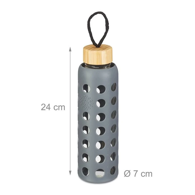 Gourde En Verre Bouchon En Bambou 550 Ml 11 Gourde En Verre Bouchon En Bambou 550 Ml – Image 11