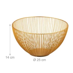 Corbeille à Fruits En Métal Doré -Le Coin Cuisine 48796ea6bab44d15b67ed174ae6ecfeb