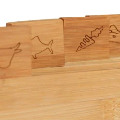 Set 4 X Planche à Découper Bambou&Socle -Le Coin Cuisine 50eae9ed660241dc83bd5ba74e981853