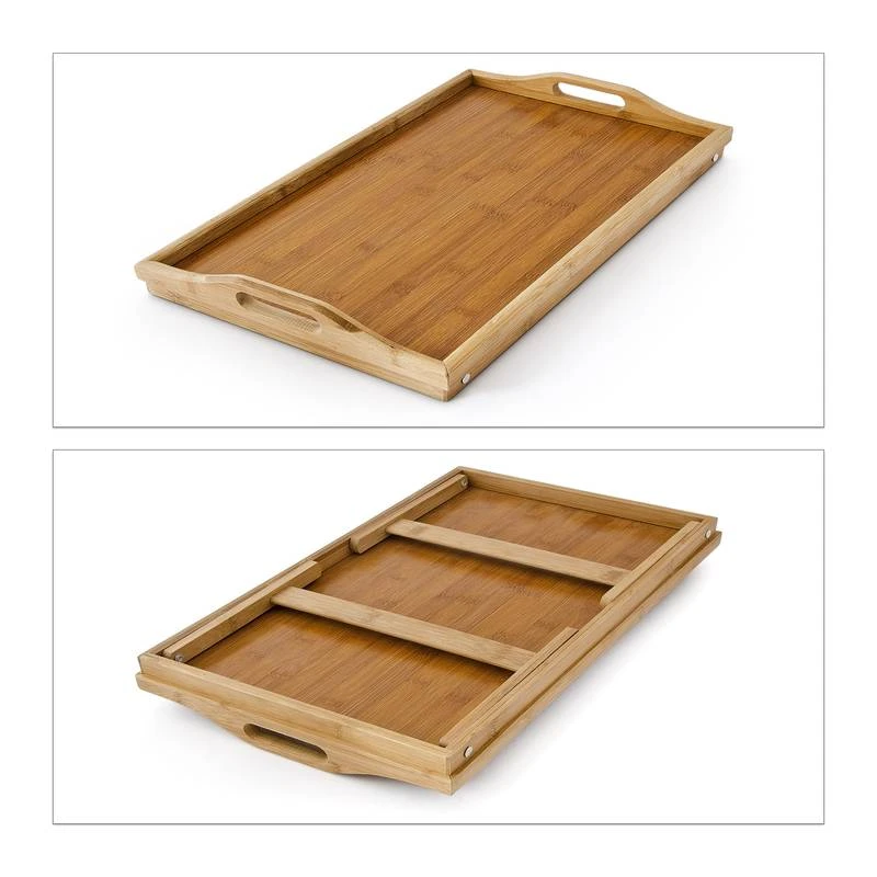 4 Plateaux De Lit Pliables En Bambou 4 4 Plateaux De Lit Pliables En Bambou – Image 4