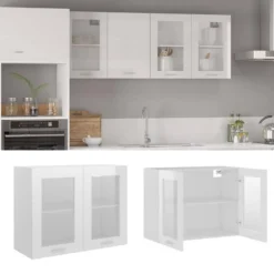 VIDAXL Armoire En Verre Suspendue -Le Coin Cuisine 5be70e7bcf2f46f4ba4683d62ef99473