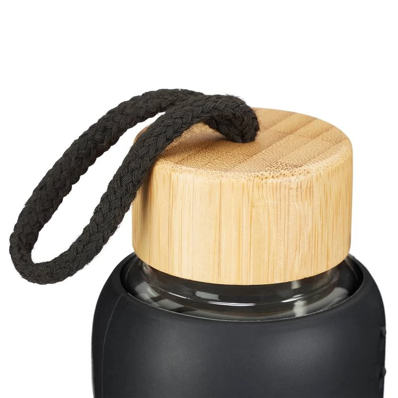 Gourde En Verre Bouchon En Bambou 550 Ml 5 Gourde En Verre Bouchon En Bambou 550 Ml – Image 5