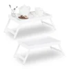 2x Tablettes De Lit Bambou Blanc Service