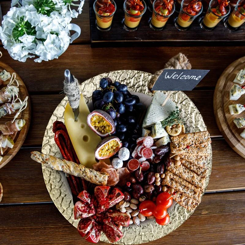 Plat De Service Avec Bord Doré 4 Plat De Service Avec Bord Doré – Image 4