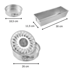 Moules à Gâteaux X3 Silver -Le Coin Cuisine 901d3043afdb4b649dcbb844cbfbbbfc