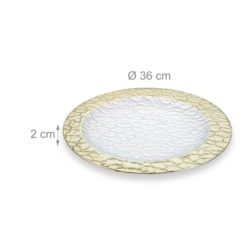 Plat De Service Avec Bord Doré 7 Plat De Service Avec Bord Doré – Image 7