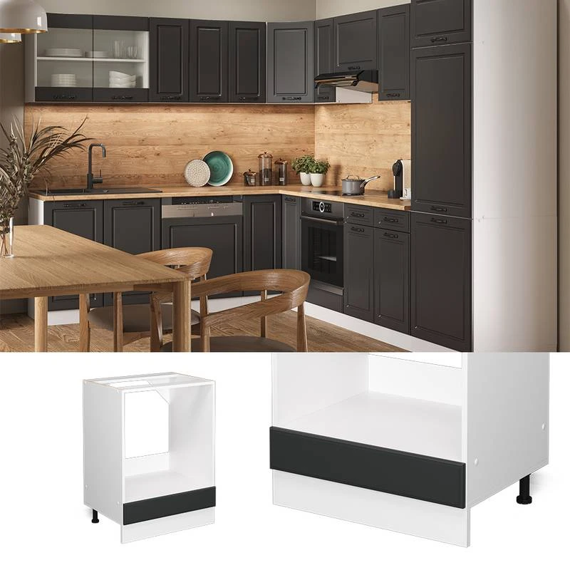 Meuble Bas Four R-Line 60cm Anthracite 2 Meuble Bas Four R-Line 60cm Anthracite – Image 2