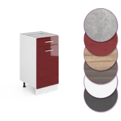 Meuble Bas R-Line 40cm Bordeaux -Le Coin Cuisine a0bfc4d29f5545f4bcb26e3da4572ba3