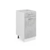 Meuble Bas R-Line 40cm Béton/blanc