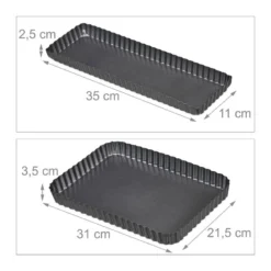 Moule Tarte Rectangulaire En Lot De 2 -Le Coin Cuisine ac00431e625948d7a6a51c939f71745d