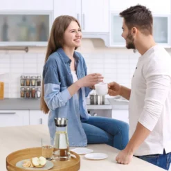 Plateau De Service Rond En Bambou -Le Coin Cuisine b6b60a40336d4725976298f7d1dedc8e