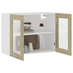 VIDAXL Armoire En Verre Suspendue -Le Coin Cuisine b78c32aed7454d66960d184cc093a1a8