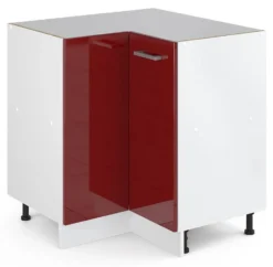 Meuble Bas D'angle R-Line 87cm Bordeaux