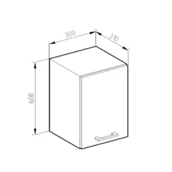 Placard Mural R-Line 30cm -Le Coin Cuisine be44f499e52f47bd9df4088b1d5fc25b 2