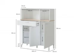 Buffet De Cuisine 3 Portes Et 1 Tiroir -Le Coin Cuisine cc97953c30eb4f408760335ce30864c0