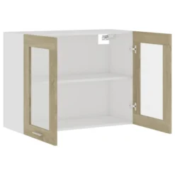 VIDAXL Armoire En Verre Suspendue -Le Coin Cuisine cf651a55fa8440aa919b7f9db2b87956