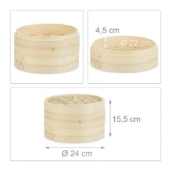 Panier Vapeur En Bambou 24 Cm -Le Coin Cuisine d5bdd653621841d0a5af3f76b11b8482