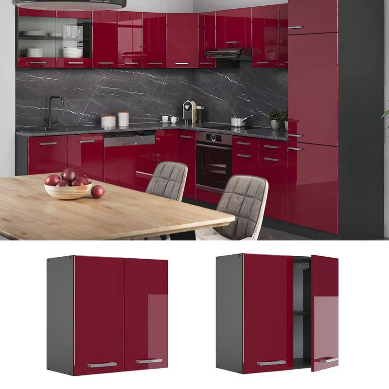 Meuble Haut R-Line 60cm Bordeaux 2 Meuble Haut R-Line 60cm Bordeaux – Image 2