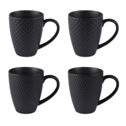 Coffret De 4 Mugs Snow Black Mat