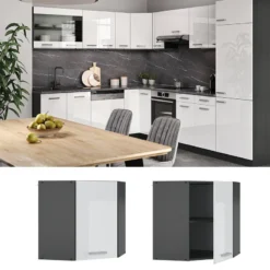 Meuble Haut D'angle R-Line 57cm Bordeaux -Le Coin Cuisine e6466a88ef15457e8888b63d60bdf094