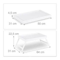 2x Tablettes De Lit Bambou Blanc Service -Le Coin Cuisine ea32702d38e94fd7920cf6c2865ed099